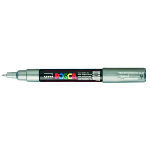 Marqueur pc1mc base eau pointe conique extra fine 0, 7mm argent - Posca photo du produit