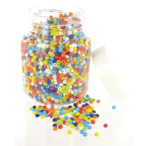 Bocal de 500 g de perles de rocaille opaques - Diamètre 5 mm - Innspiro photo du produit