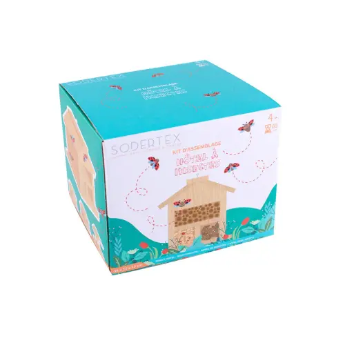 Kit hôtel insectes + colle - 14 x 12 x 13 cm - 1 pc - 1 coloris. - Sodertex loolipo photo du produit