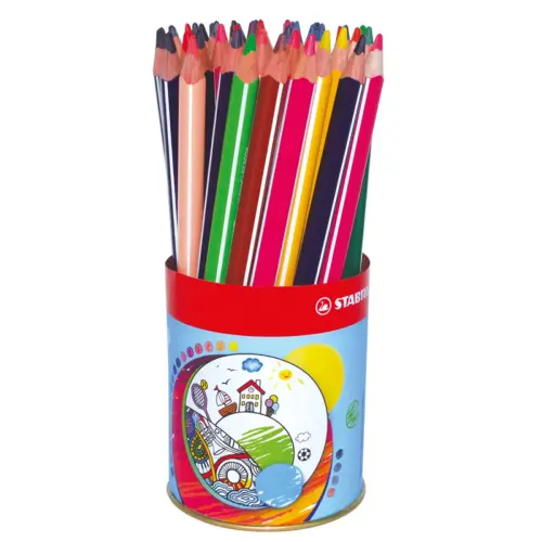 Schoolpack de 96 crayons de couleur trio 12 coloris - Stabilo photo du produit
