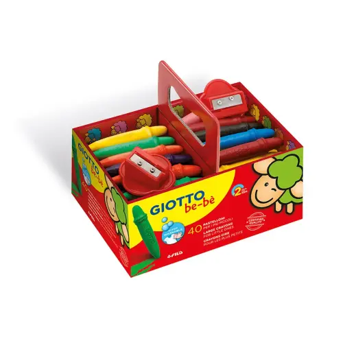 Craie coloriage be - be 40 craies assorties + 2 taille - crayons - Giotto photo du produit