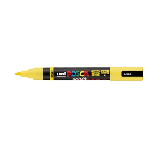 Marqueurs pointe moyenne brush marker jaune pc5br j - Posca photo du produit