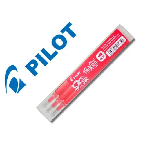 Recharge roller frixion ball pointe fine rouge 3 unités - Pilot photo du produit