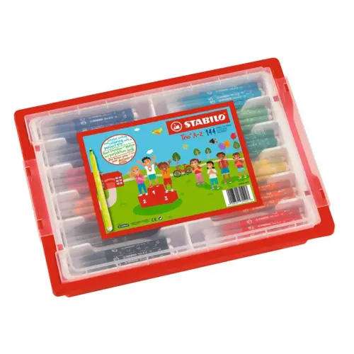 Schoolpack de 144 feutres de coloriage pointe moyenne trio a - z - Stabilo photo du produit