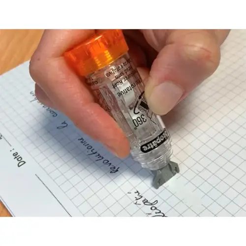 Effaceur d'encre correcteur rechargeable tete rotative 360° - Cleopatre photo du produit