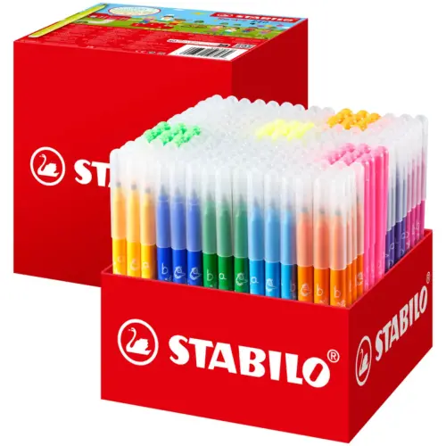 Maxi schoolpack carton de 240 feutres pointe moyenne trio a - z - Stabilo photo du produit