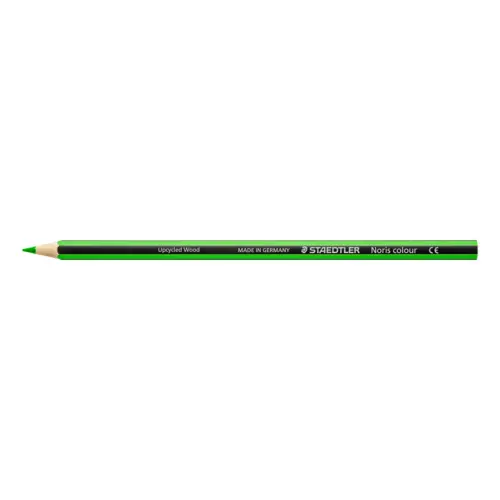 Crayons noris colour 185 vert clair - bois upcycle 12 - Staedtler photo du produit