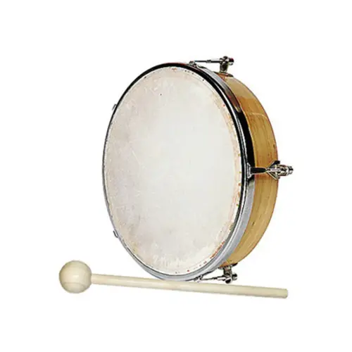 Tambourin editions peau naturelle livre avec mailloche 20cm - Fuzeau photo du produit