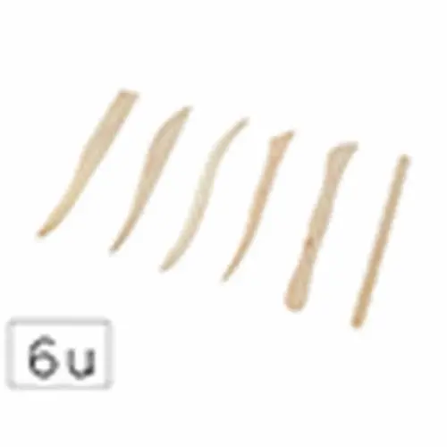 Ebauchoir o'color bois dur et resistant assortis sachet 6 unit&eacute;s - La francaise des couleurs photo du produit