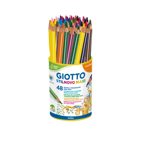 Crayon couleur stilnovo maxi assortis 48 unités - Giotto photo du produit