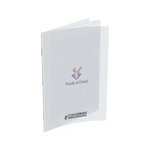 Cahier po&eacute;sie et chant piq&ucirc;re Sey&egrave;s / Unie - A4 90g - 96 pages - Incolore - Conqu&eacute;rant photo du produit