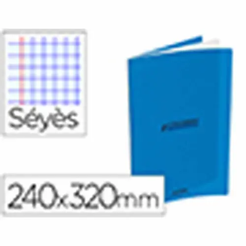 Cahier agraf&eacute; Sey&egrave;s - A4+ - 96 pages - Bleu - Conqu&eacute;rant photo du produit
