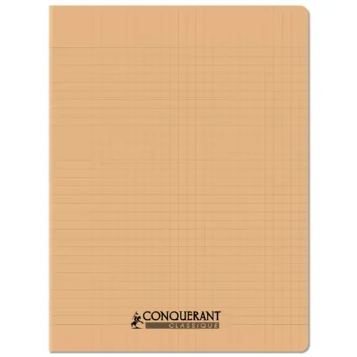 Cahier polypropylène piqûre - A4+ 90 g - 96 pages - Corail - Conquérant photo du produit