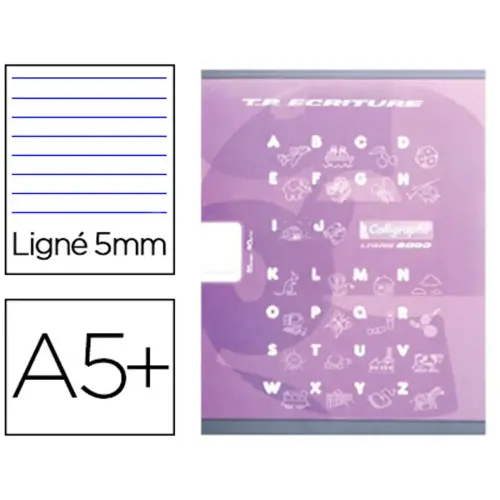 Cahier piqûre - A5+ 90g - 32 pages - Violet - Calligraphe photo du produit