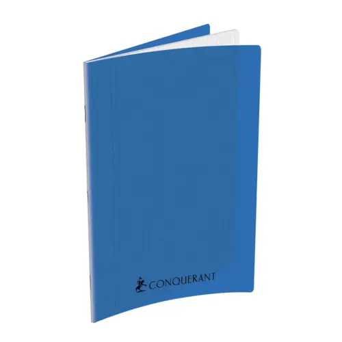 Cahier polypropylène piqûre Seyès - A4+ 70 g - 192 pages - Bleu - Conquérant photo du produit