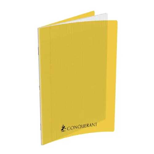 Cahier polypropylène Seyès - A4+ 70 g - 192 pages - Jaune - Conquérant photo du produit