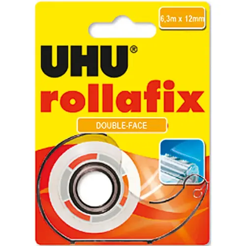 Ruban rollafix adh sif double face 12mmx6m sur dévidoir - Uhu photo du produit