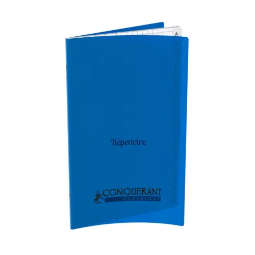Repertoires poplypropylene 90g 11x17 cm 96 pages bleu - Conquerant photo du produit