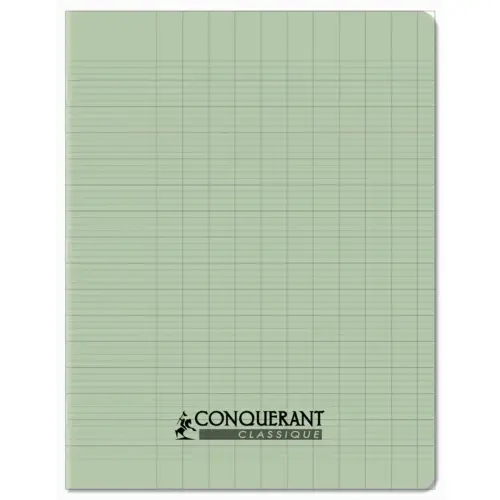 Cahier polypropylène papier velin 17x22 cm 96 pages - Conquerant photo du produit