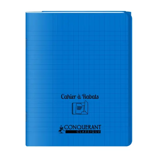 Cahiers a rabat agrafe classique 17x22cm bleu - Conquerant photo du produit