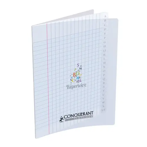 Repertoires classique couv polypro agrafe 170x220mm 96p - Conquerant photo du produit