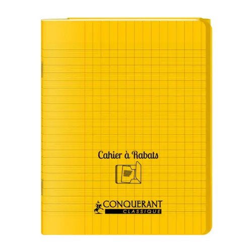 Cahiers a rabat agrafe classique 17x22cm jaune - Conquerant photo du produit