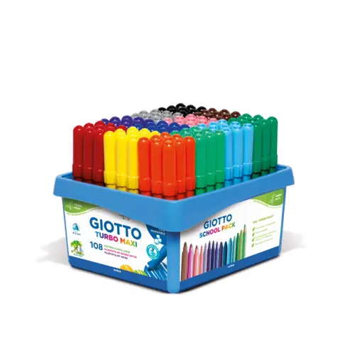 Feutre coloriage turbo maxi ultra lavable 108 unit&eacute;s - Giotto photo du produit