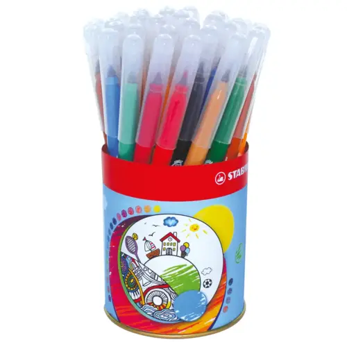 Pot métal de 36 feutres de coloriage pointe moyenne trio a - z - Stabilo photo du produit