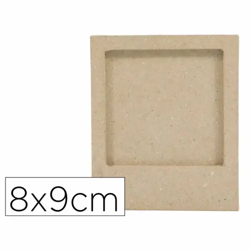 Cadre magnetique papier mache 8x9cm coloris brun - Decopatch photo du produit