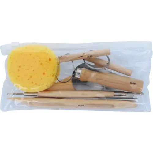 Kit du potier 8 outils pour modeler et argile avec trousse - Innspiro photo du produit