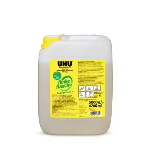 Colle twist&glue sans solvant transparente multi - mat&eacute;riaux 5kg - Uhu photo du produit