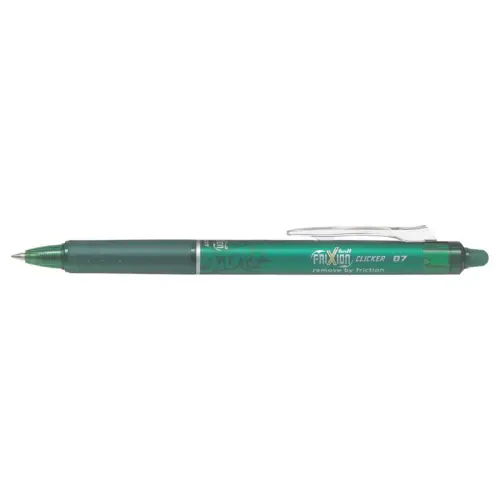 Rollers frixion clicker 0.35mm encre effaçable vert rechargeable - Pilot photo du produit