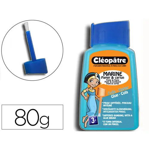 Colle marine papiers cartons fin lavable sans solvant 80g - Cleopatre photo du produit