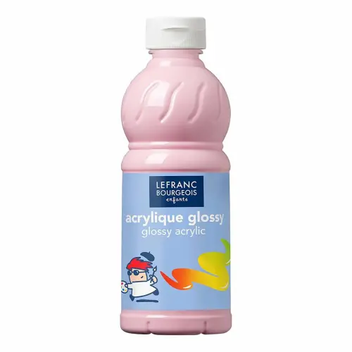 Peinture acrylique glossy fluide rose bonbon 500ml - Lefranc bourgeois photo du produit