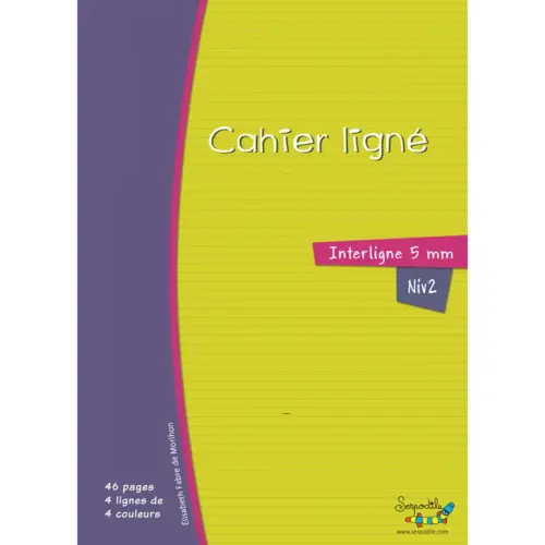 Cahier hamelin a4 48 pages double ligne 5mm niveau 2 - Serpodile photo du produit
