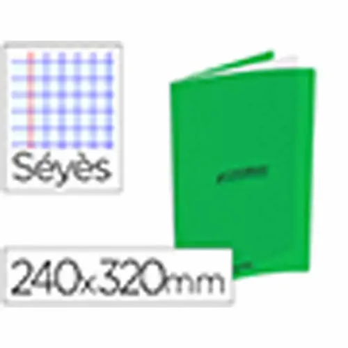 Cahier classique agrafe 240x320mm 96 pages seyes 90g vert - Conquerant photo du produit