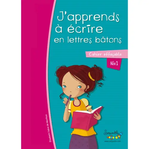 Cahier apprentissage hamelin j apprends a ecrire 72 pages - Serpodile photo du produit