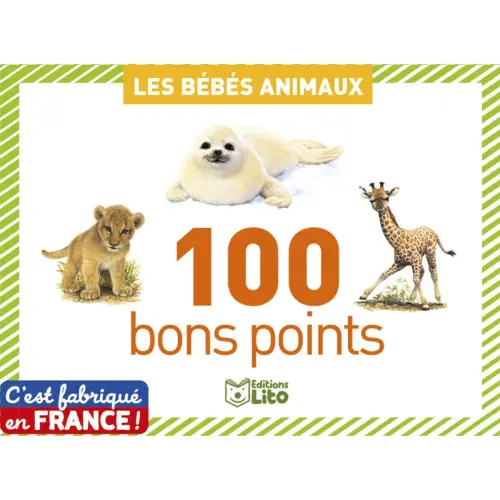 Bon point b&eacute;b&eacute;s animaux texte p&eacute;dagogique 61x82mm - Editions lito photo du produit