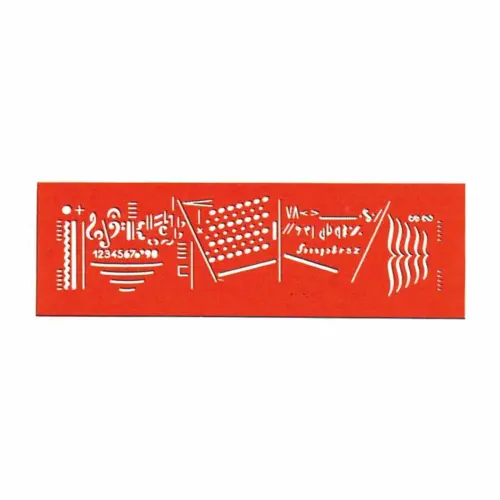 Billographe nº33 trace musique portee 2mm plastique orange - Minerva photo du produit