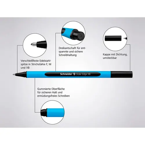 Stylos à bille slider edge m noir - Schneider photo du produit