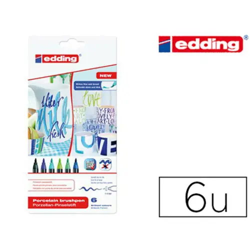 Feutres pinceaux - pointe fine - couleurs chaudes - Edding photo du produit