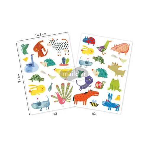 Gommette maxi maildor baby animaux familiers repositionnable 148x210mm - Clairefontaine photo du produit