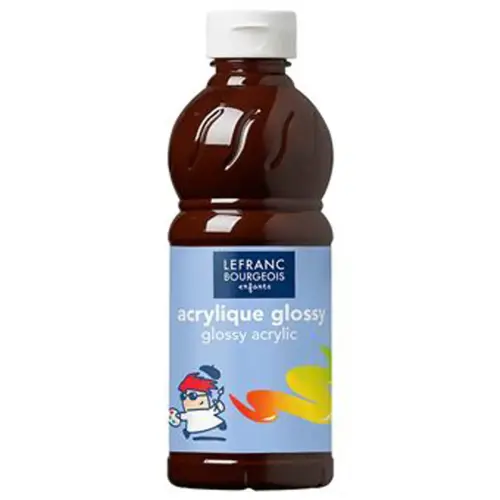 Peinture acrylique glossy fluide chocolat 500ml - Lefranc bourgeois photo du produit