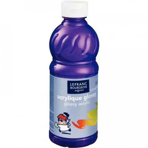 Peinture acrylique glossy fluide violette 500ml - Lefranc bourgeois photo du produit