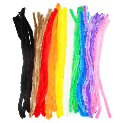 Pack chenilles loolipo 20mmx500mm 50 brins 10 coloris assortis - Sodertex loolipo photo du produit