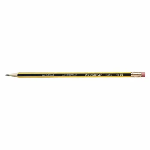 Crayons graphite noris 120 hb hexagonal mine 2mm embout gomme - Staedtler photo du produit