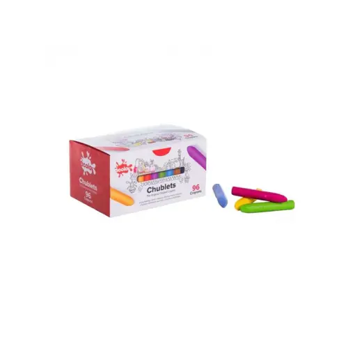 Crayons de cire oz chublets 57 mm boite 96 unit&eacute;s 12 coloris assortis - Oz international photo du produit