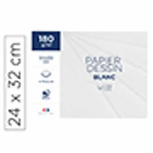 Pochette 1er prix dessin blanc 24x32cm 180g 12 feuilles - Clairefontaine photo du produit