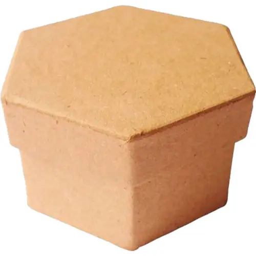 Boite en carton a decorer forme hexagonale 7.8x5cm - Graine creative photo du produit