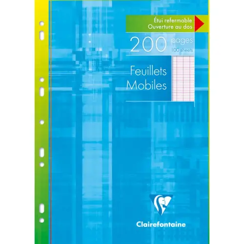 Feuillets mobile a4 200 pages 90g seyes blanc - Clairefontaine photo du produit